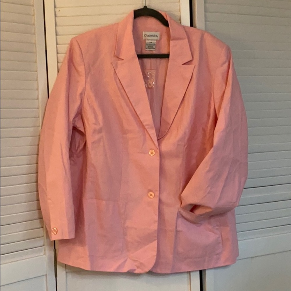 Pink linen jacket